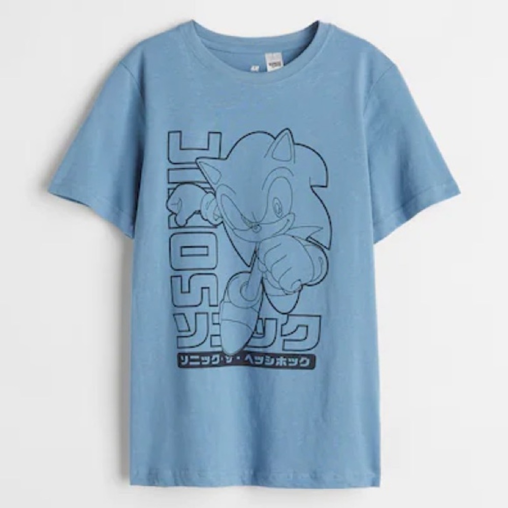 {H&M} Sonic the Hedgehog T-Shirt - Color Blue - Size L